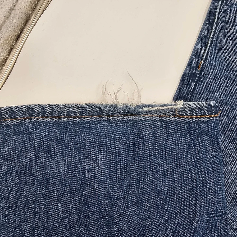 Levi's 514 Straight Fit Men's‎ Jeans Blue Denim W36 L32 Medium Wash Frayed Hem